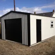 White steel building