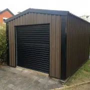 Brown steel garage