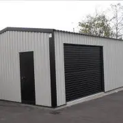 White steel building
