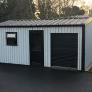 White steel building