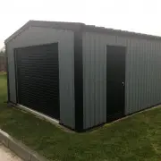 Grey steel building