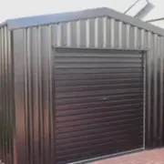 Black steel building