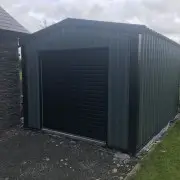 Grey steel building