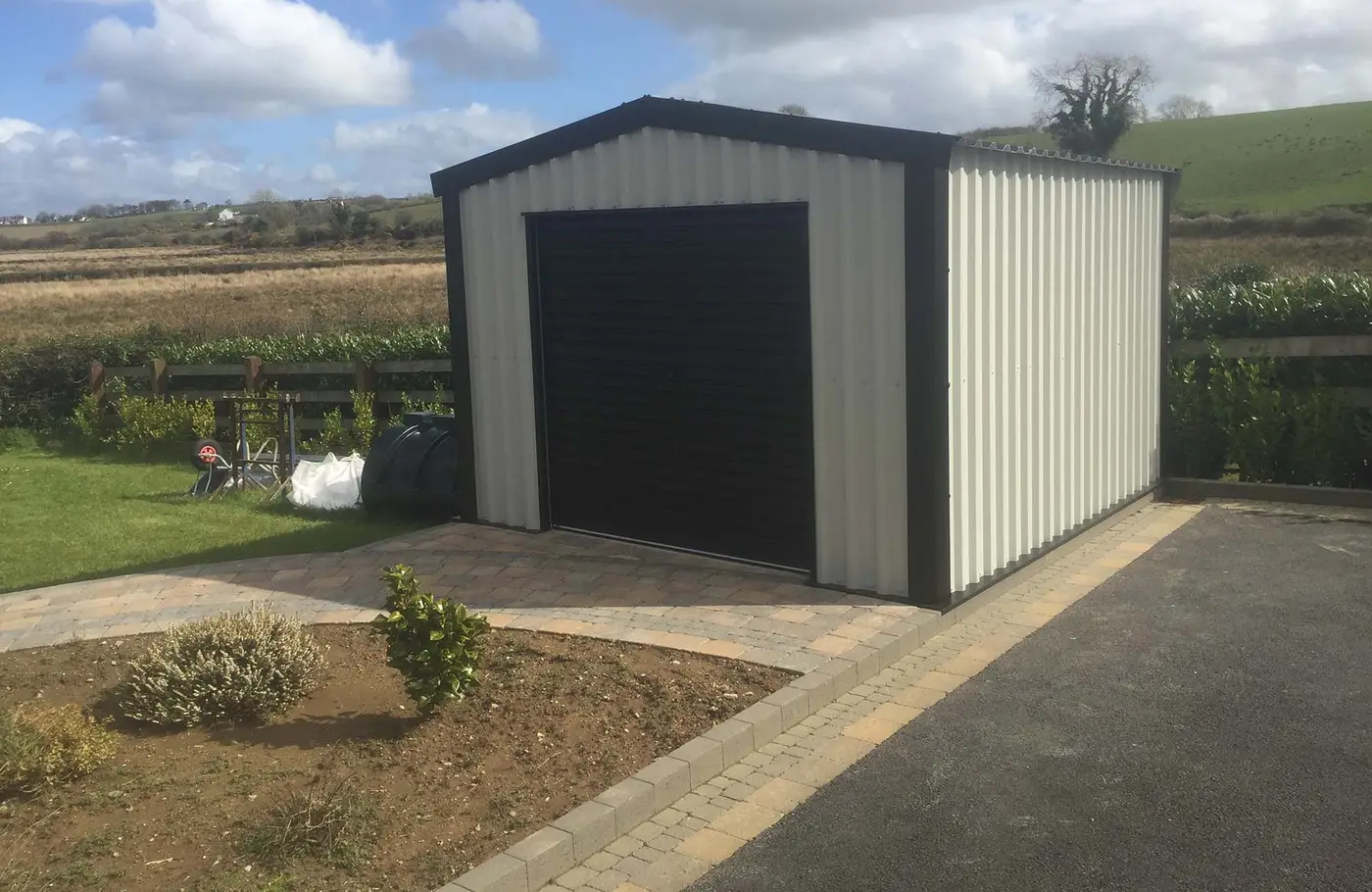 Steel building shed