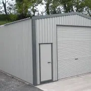White steel building
