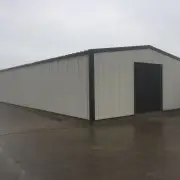 White steel building