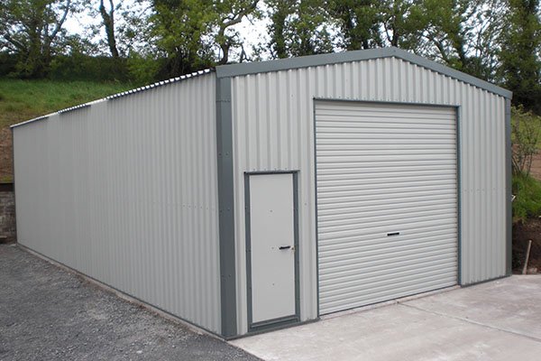 Grey Steel Buildings